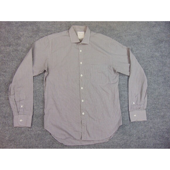 Billy Reid Shirt Mens Med Slim Cut Black White Check Long Sleeve - Picture 2 of 7